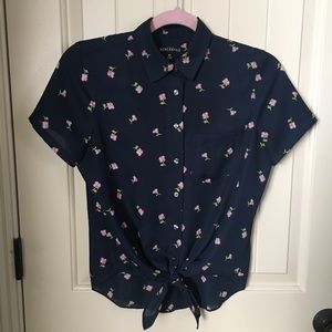 J crew tie button down shirt